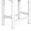 Orso Counter Height Stool Set of 2 White Dark Brown Mahogany Wood BM324844