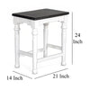 Orso Counter Height Stool Set of 2 White Dark Brown Mahogany Wood BM324844