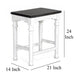 Orso Counter Height Stool Set of 2 White Dark Brown Mahogany Wood BM324844