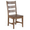 Yael Dining Chair Set of 2, Ladderback Design, Light Brown Mahogany