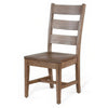 Yael Dining Chair Set of 2 Ladderback Design Light Brown Mahogany BM324847