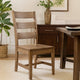 Yael Dining Chair Set of 2, Ladderback Design, Light Brown Mahogany