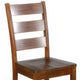 Reggie Dining Chair Set of 2 Ladderback Dark Brown Mahogany Wood BM324848