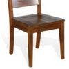Reggie Dining Chair Set of 2 Ladderback Dark Brown Mahogany Wood BM324848