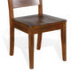Reggie Dining Chair Set of 2 Ladderback Dark Brown Mahogany Wood BM324848