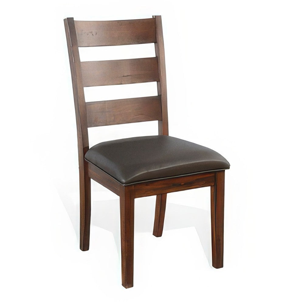 Buy Reggie Dining Chair Set of 2, Ladderback, Dark Gray Faux