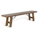 Yael Bench, 72" Light Brown Mindi and Mahogany, Turnbuckle Accents