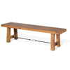 Jake Dining Bench Light Brown Mahogany Wood Turnbuckle Accent 64’’ BM324862