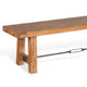 Jake Dining Bench Light Brown Mahogany Wood Turnbuckle Accent 64’’ BM324862
