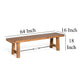 Jake Dining Bench Light Brown Mahogany Wood Turnbuckle Accent 64’’ BM324862