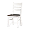 Orso Dining Chair Set of 2 Ladderback White and Dark Brown Mahogany BM324864