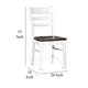 Orso Dining Chair Set of 2 Ladderback White and Dark Brown Mahogany BM324864