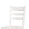 Sime Dining Chair Set of 2 Ladderback Design Off White Mahogany Wood BM324865