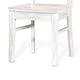 Sime Dining Chair Set of 2 Ladderback Design Off White Mahogany Wood BM324865