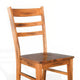 Marv Dining Chair Set of 2 Ladderback Design Light Brown Mindi Wood BM324866