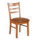 Marv Dining Chair Set of 2, Ladderback, Saddle Seat, Light Brown Wood