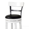 Orso Swivel Counter Stool Chair Set of 2 Black Faux Leather White BM324877