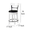 Orso Swivel Counter Stool Chair Set of 2 Black Faux Leather White BM324877