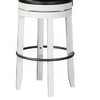 Orso Swivel Barstool Chair Set of 2 Black Faux Leather White Black BM324878