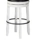 Orso Swivel Barstool Chair Set of 2 Black Faux Leather White Black BM324878