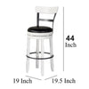 Orso Swivel Barstool Chair Set of 2 Black Faux Leather White Black BM324878