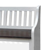 Orso Bench Slat Back Design White Brown Mahogany and Mindi 64’’ BM324883