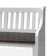 Orso Bench Slat Back Design White Brown Mahogany and Mindi 64’’ BM324883