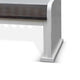 Orso Bench Slat Back Design White Brown Mahogany and Mindi 64’’ BM324883