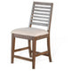 Yael Counter Height Stool Set of 2 Ivory White Light Brown Wood BM324884