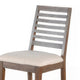 Yael Counter Height Stool Set of 2 Ivory White Light Brown Wood BM324884