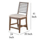 Yael Counter Height Stool Set of 2 Ivory White Light Brown Wood BM324884