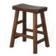 Reggie Counter Stool Set of 2 Saddle Seat Mocha Brown Mahogany BM324888