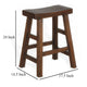 Reggie Counter Stool Set of 2 Saddle Seat Mocha Brown Mahogany BM324888