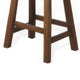 Reggie Barstool Set of 2 Saddle Seat Mocha Brown Mahogany Wood 30’’ BM324889