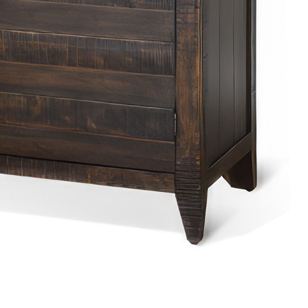 Cacia Sideboard Buffet Console 3 Drawers and 2 Cabinets Dark Brown BM324894