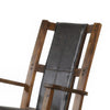Jenne Rocking Chair Faux Leather Seat and Back Antique Dark Brown BM324895