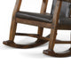 Jenne Rocking Chair Faux Leather Seat and Back Antique Dark Brown BM324895