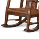 Odel Rocking Chair Faux Leather Seat and Back Dark Chocolate Brown BM324896