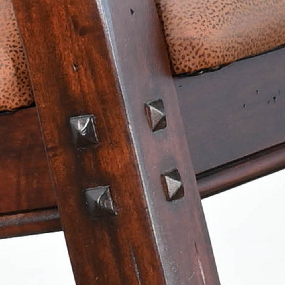 Odel Rocking Chair, Faux Leather Seat and Back, Dark Chocolate Brown