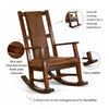Odel Rocking Chair, Faux Leather Seat and Back, Dark Chocolate Brown