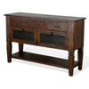 Flint Sideboard Buffet Console 2 Doors 3 Drawer Shelf Rustic Brown BM324898