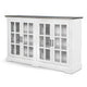 Orso Sideboard Buffet Console, 2 Double Door Cabinet, White, Brown
