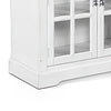 Orso Sideboard Buffet Console 2 Double Door Cabinet White Brown BM324900