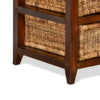 Niza Kitchen Island Table 27-40’’ Drop Leaf 4 Rattan Baskets Brown BM324909