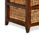 Niza Kitchen Island Table 27-40’’ Drop Leaf 4 Rattan Baskets Brown BM324909
