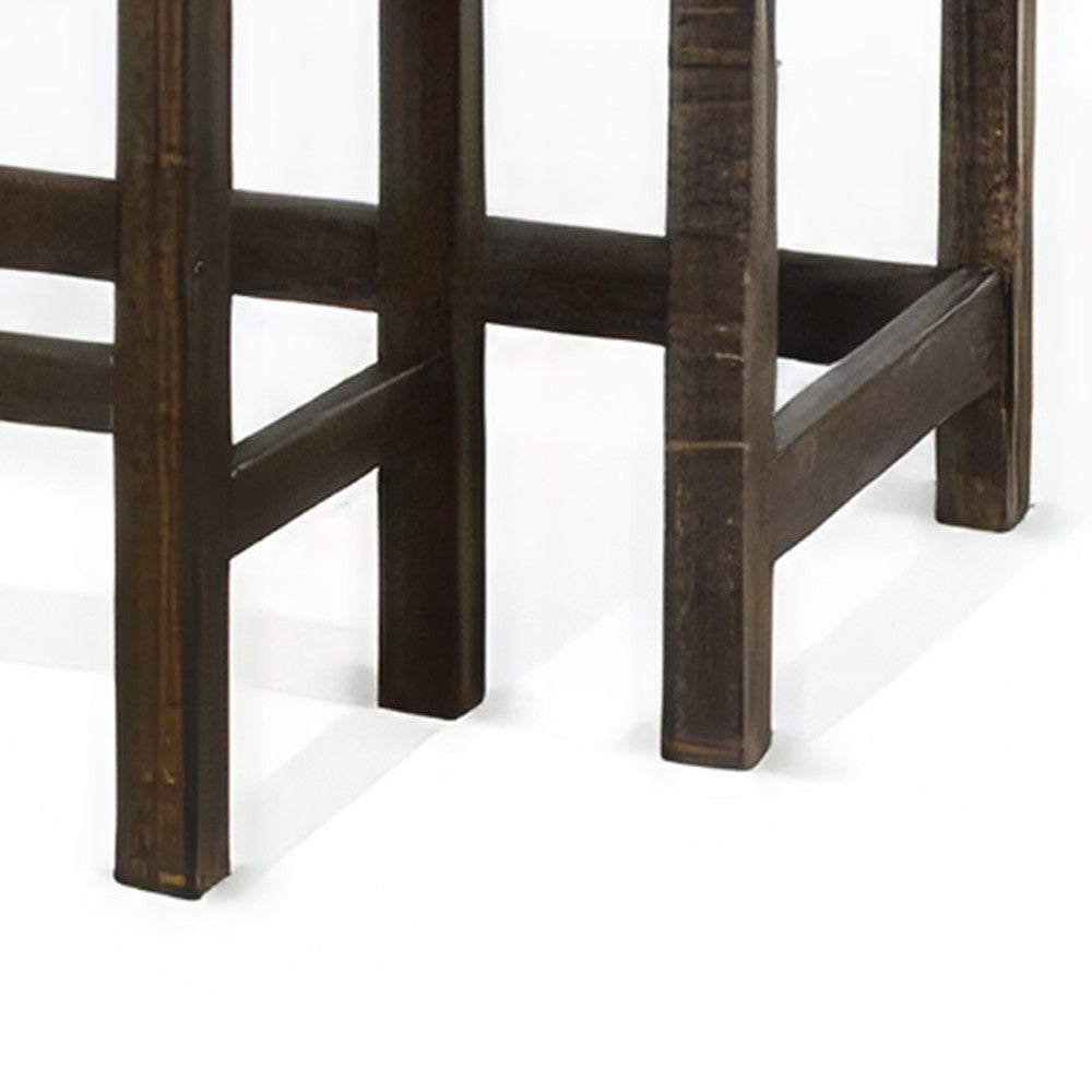 Flint Console Table with 3 Compartments 74’’ Dark Brown Mahogany BM324912