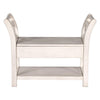 Sime 36’’ Accent Bench X-Panel and Storage Ivory White Mahogany BM324917