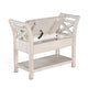 Sime 36’’ Accent Bench X-Panel and Storage Ivory White Mahogany BM324917