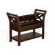 Flint 36’’ Accent Bench with X-Panel Storage Dark Brown Mahogany BM324918