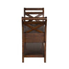 Flint 36’’ Accent Bench with X-Panel Storage Dark Brown Mahogany BM324918